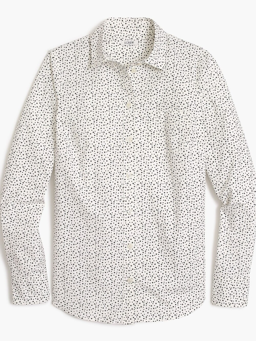 JCREW White Star Printed Button-Down Shirt- L